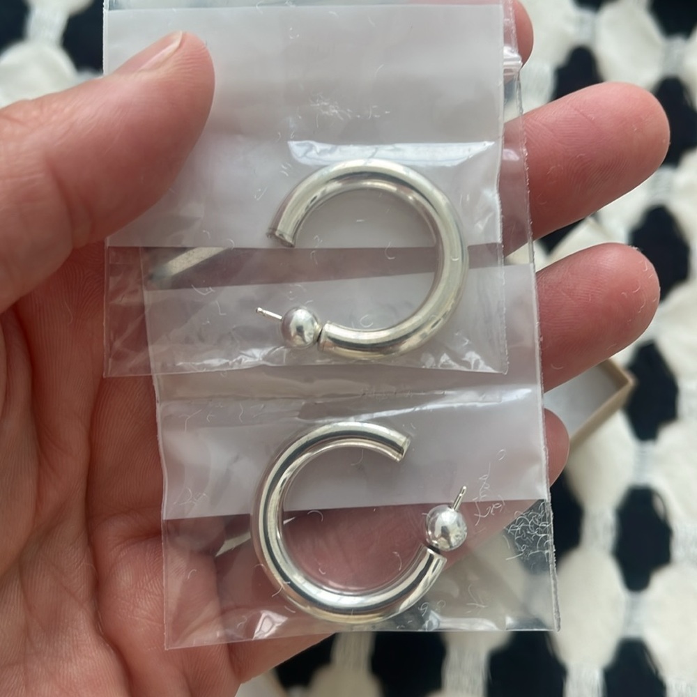 Sophie Buhai Small Everday Hoops - Sterling - Picture 14 of 15